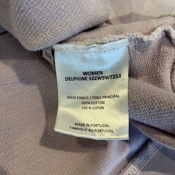 OFFICINE GÉNÉRALE Delphine French Cotton-Terry Sweatshirt Lavender OverSized XS - Picture 7 of 13